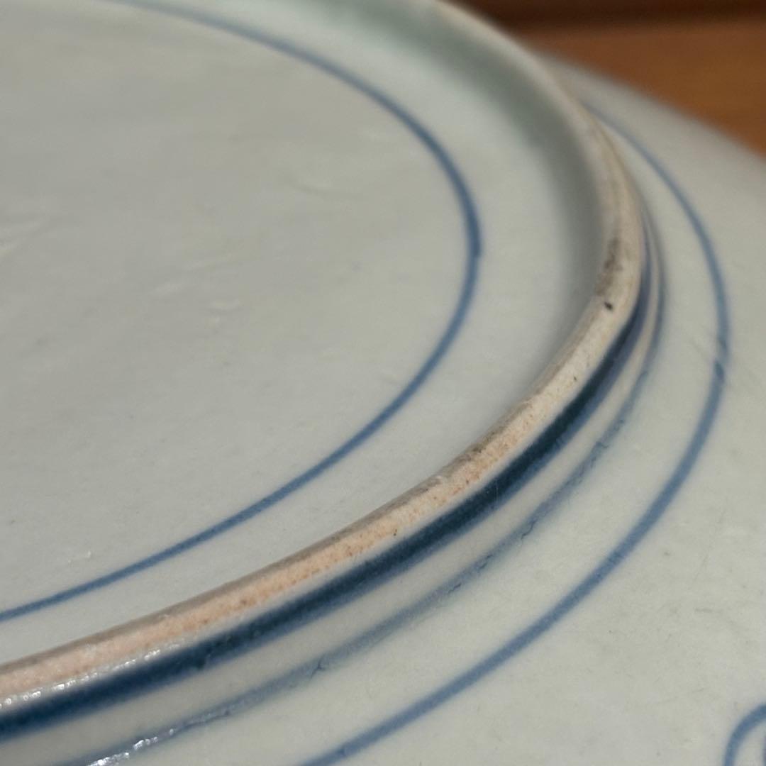 江戸時代　古伊万里　染め付　飾り皿