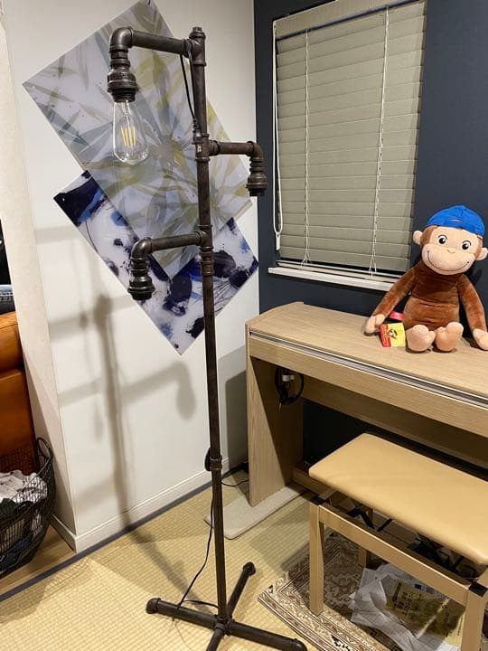 ヴィンテージ　フロアライトスタンド　分割仕様