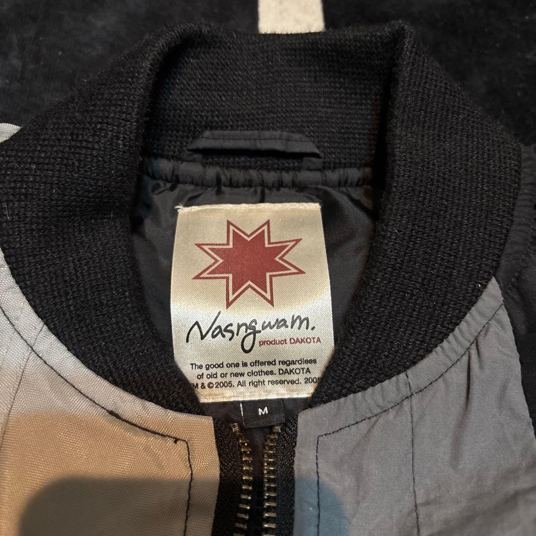 ナスングワム　バリアスブルゾン　ma-1 ナイロンジャケット