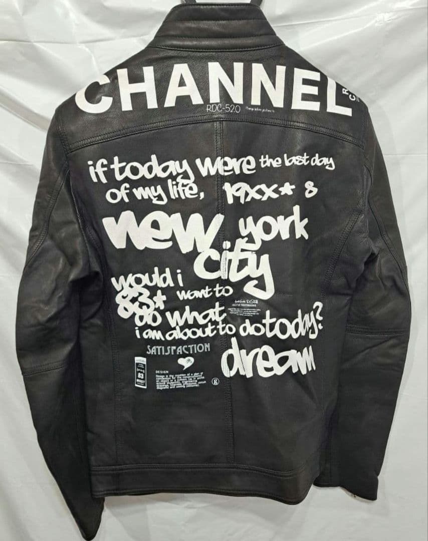 未使用　attack the mind　シングルレザージャケット　バックスタイル