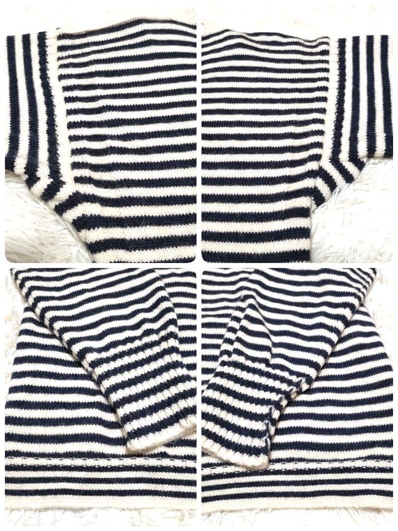 ❤美品❤ ルトリコチュール ガンジー セーター ウール100％ ボーダー 42