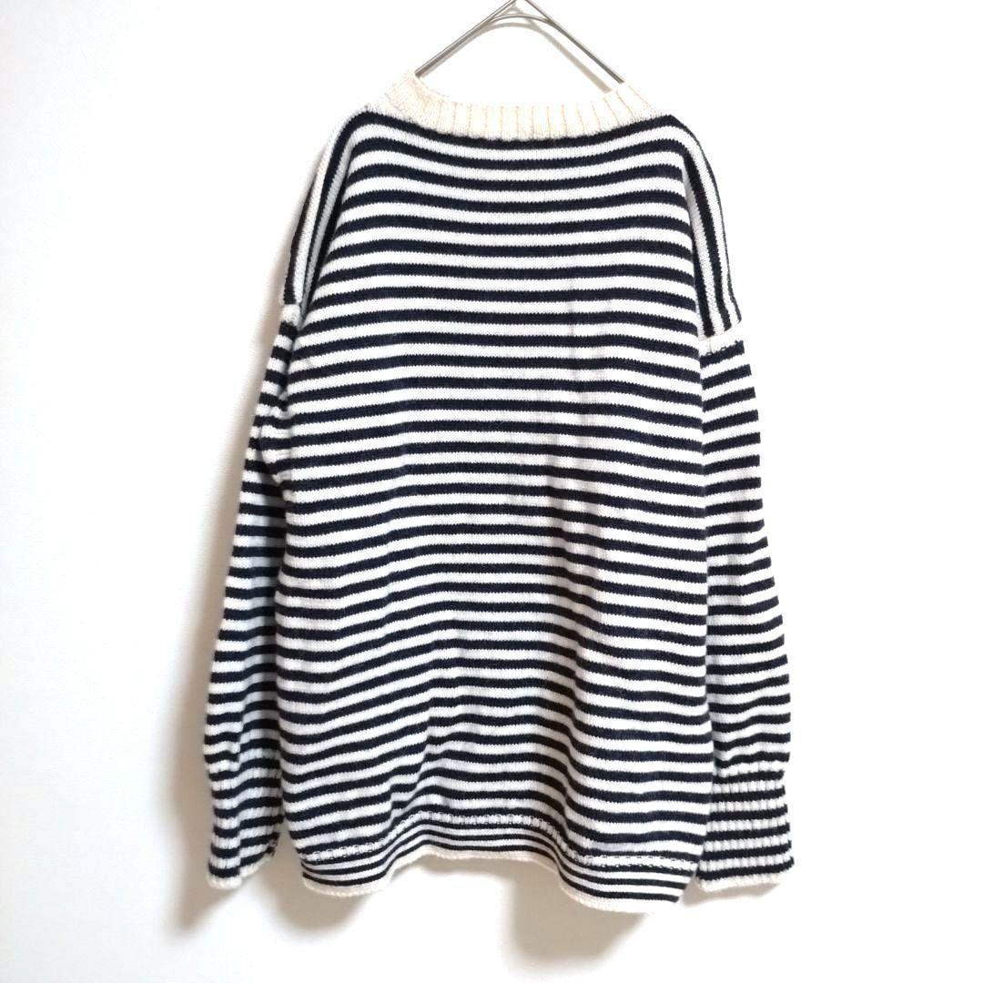 ❤美品❤ ルトリコチュール ガンジー セーター ウール100％ ボーダー 42