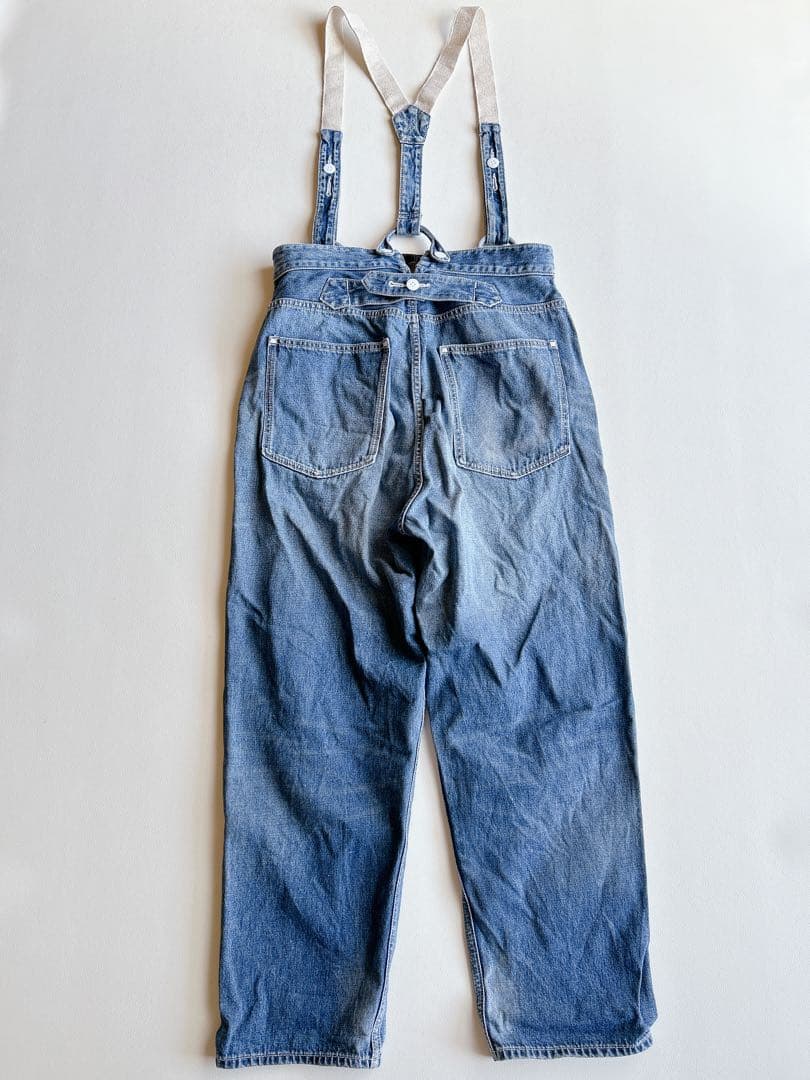 RNA ⿻ サスペンダー ワークパンツ デニム カジュアル ルーズ ベルト付き