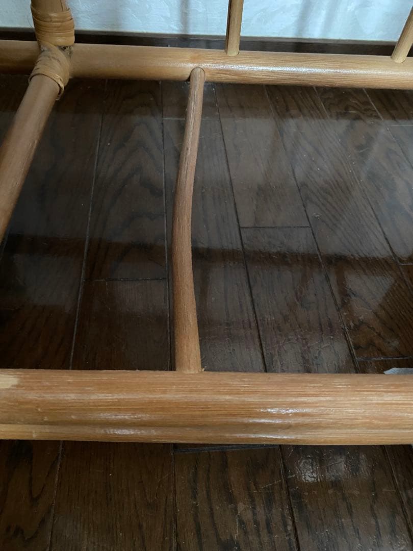 ラタン 4段収納ラック キャスター付き　中古