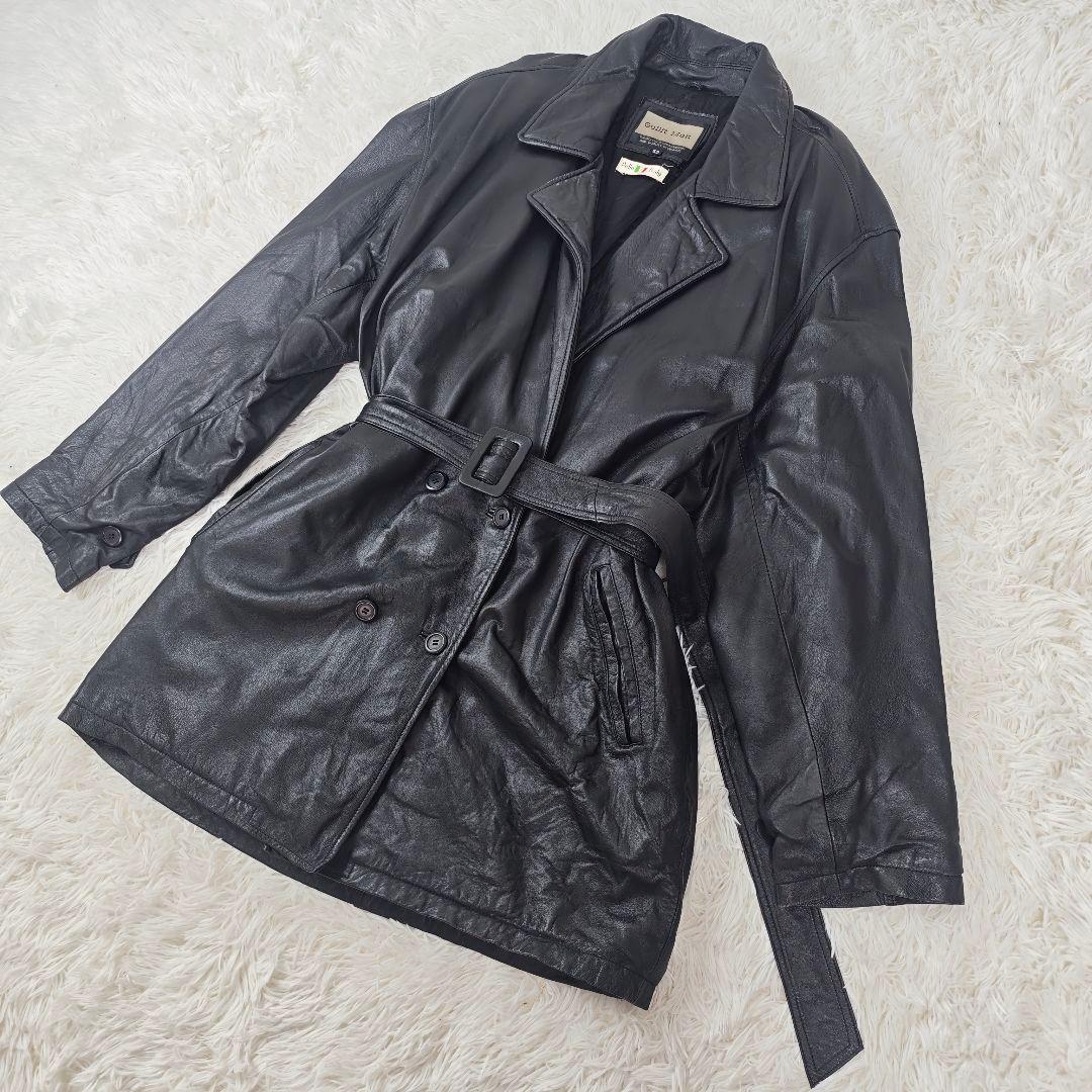 【高級！】イタリア製 GULLIT MEN　羊革コート 52 XL-XXL