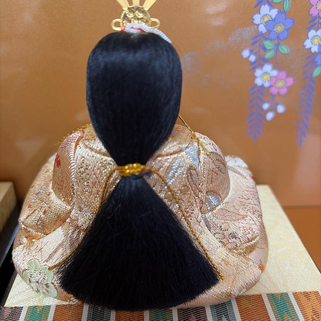 雛人形 5体セット　台座屏風　羽はたき付き