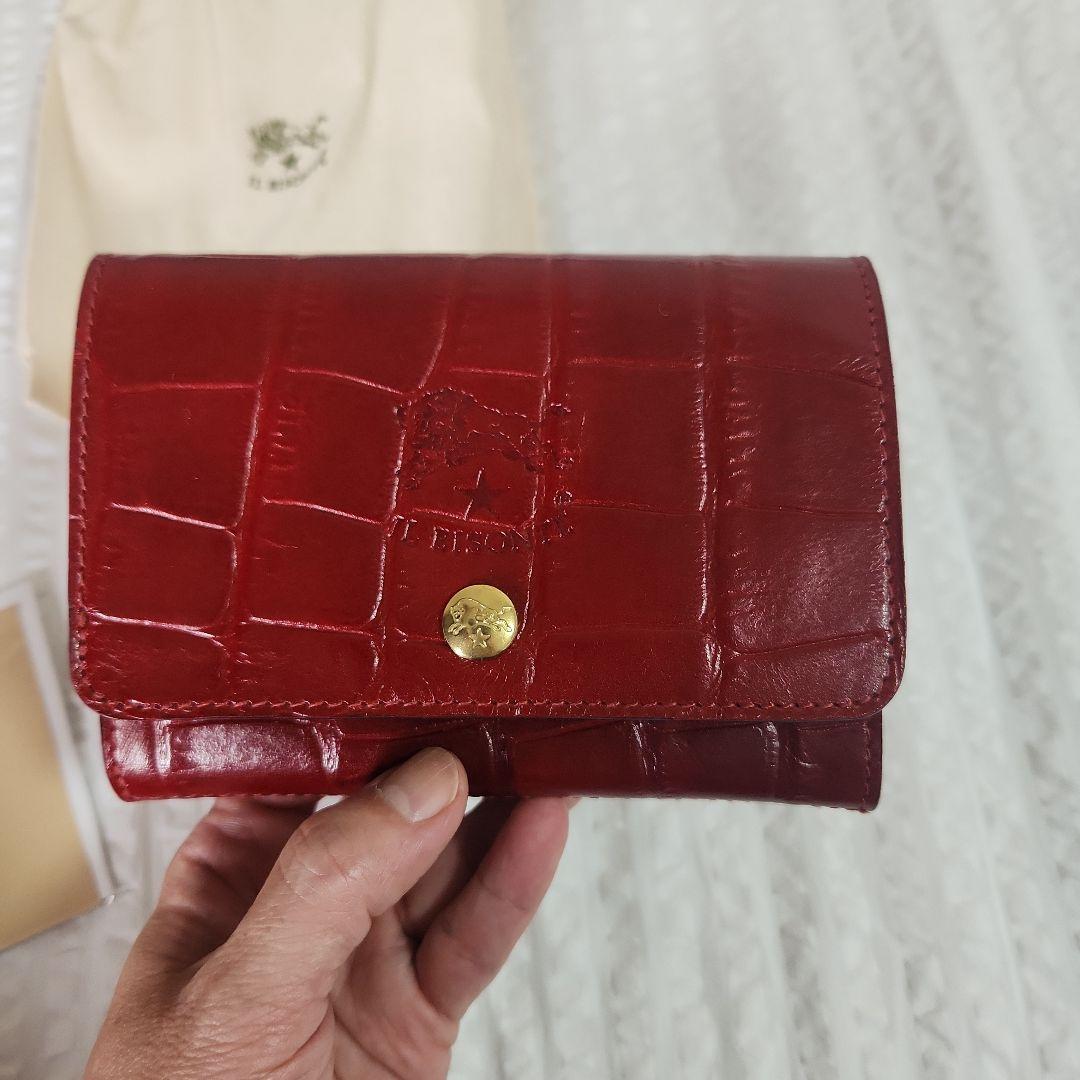 IL BISONTE 二つ折り財布 レッド