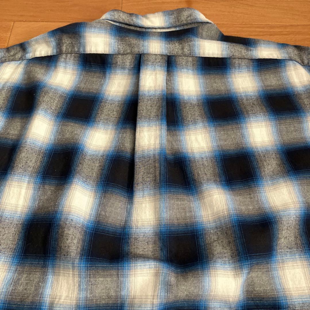 '90s ポロ ラルフローレン オンブレシャツ ブルー L USA製
