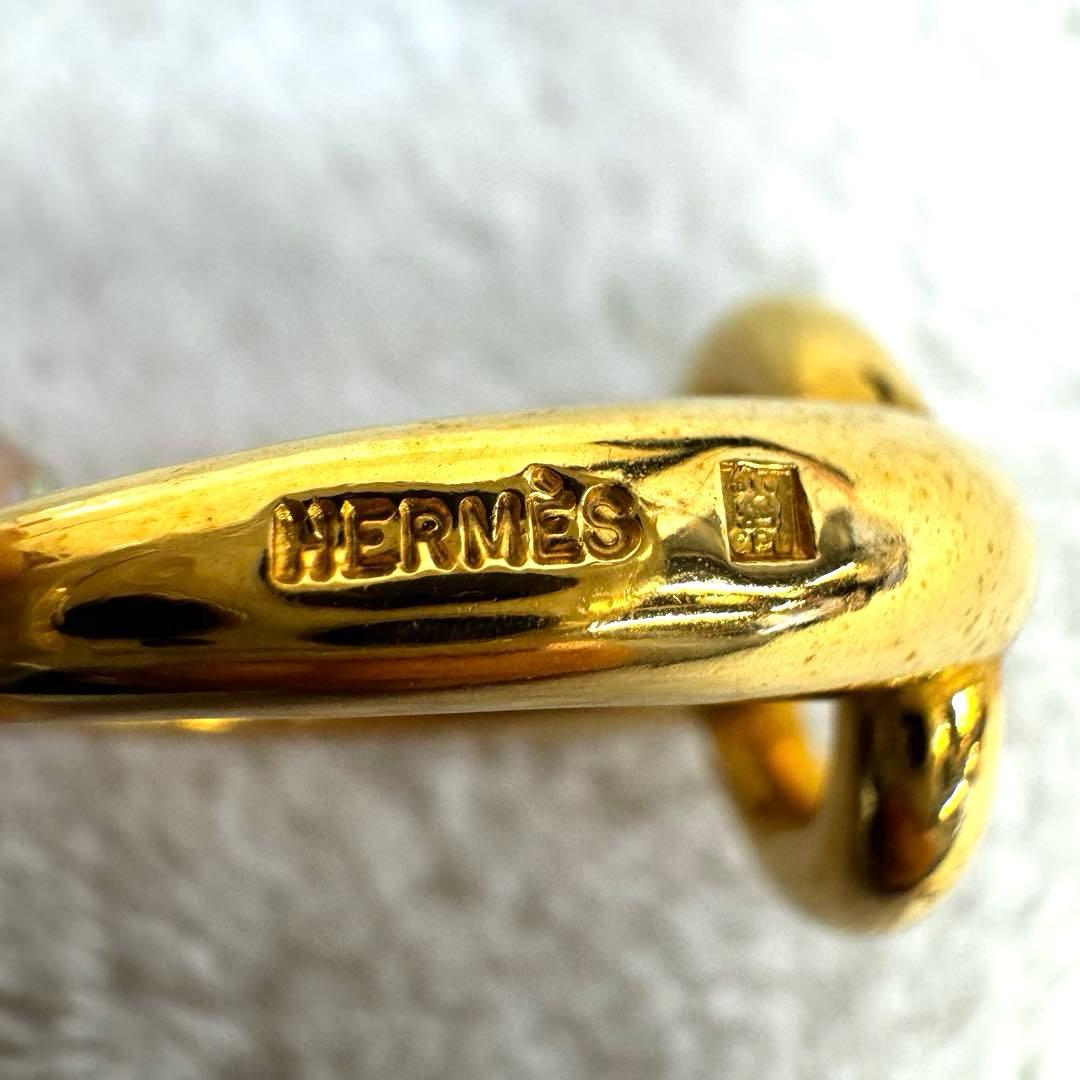HERMES エルメス モー スカーフリング ゴールド
