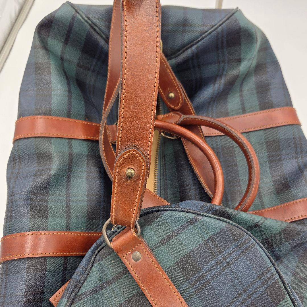 ポロラルフローレン ボストンバッグ 大容量 PVCレザー 2wayショルダー