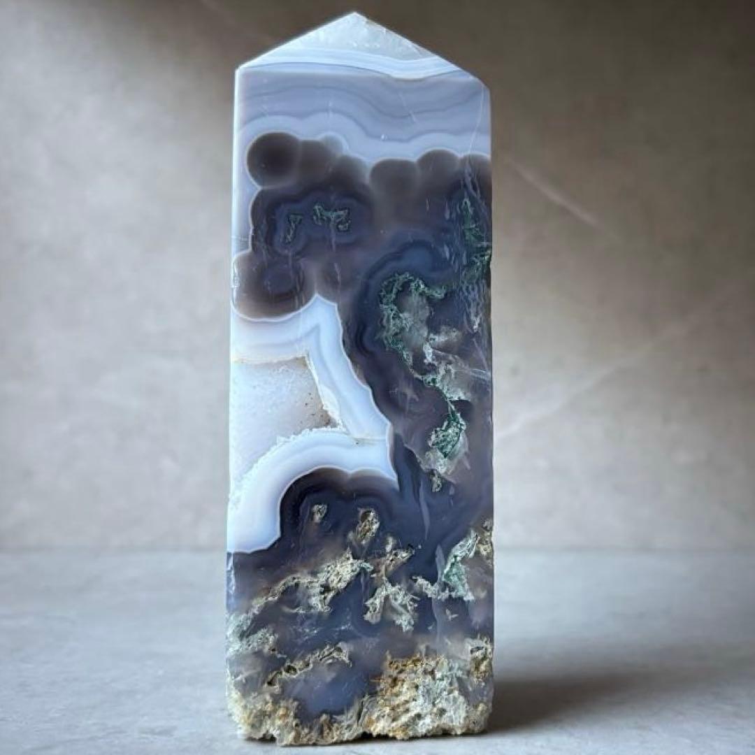 モスアゲート　タワー　ポイント　ドゥルージ　天然石