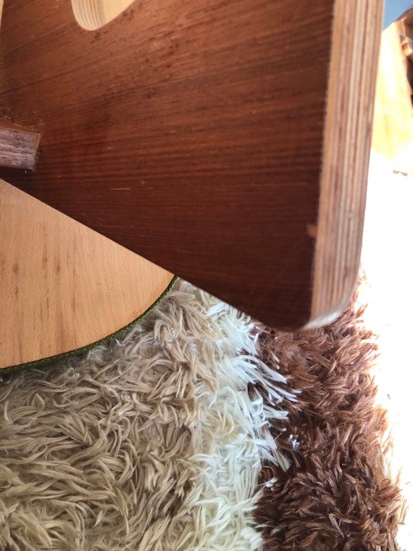 天童木工　低座イス　グリーン系③ 商品説明必読