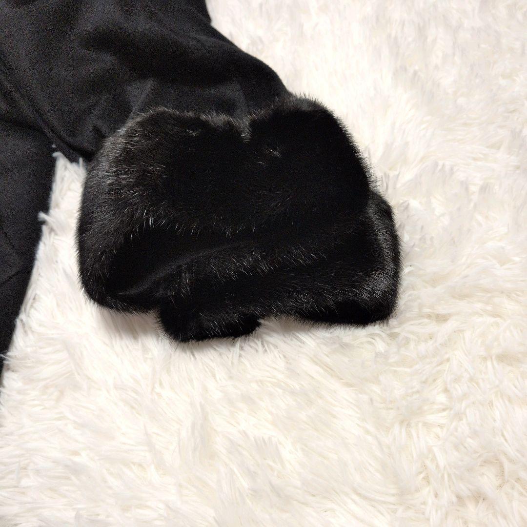 【美品】ヘルノ☆ロロピアーナ　カシミヤ100%　リアル　ファーコート　黒