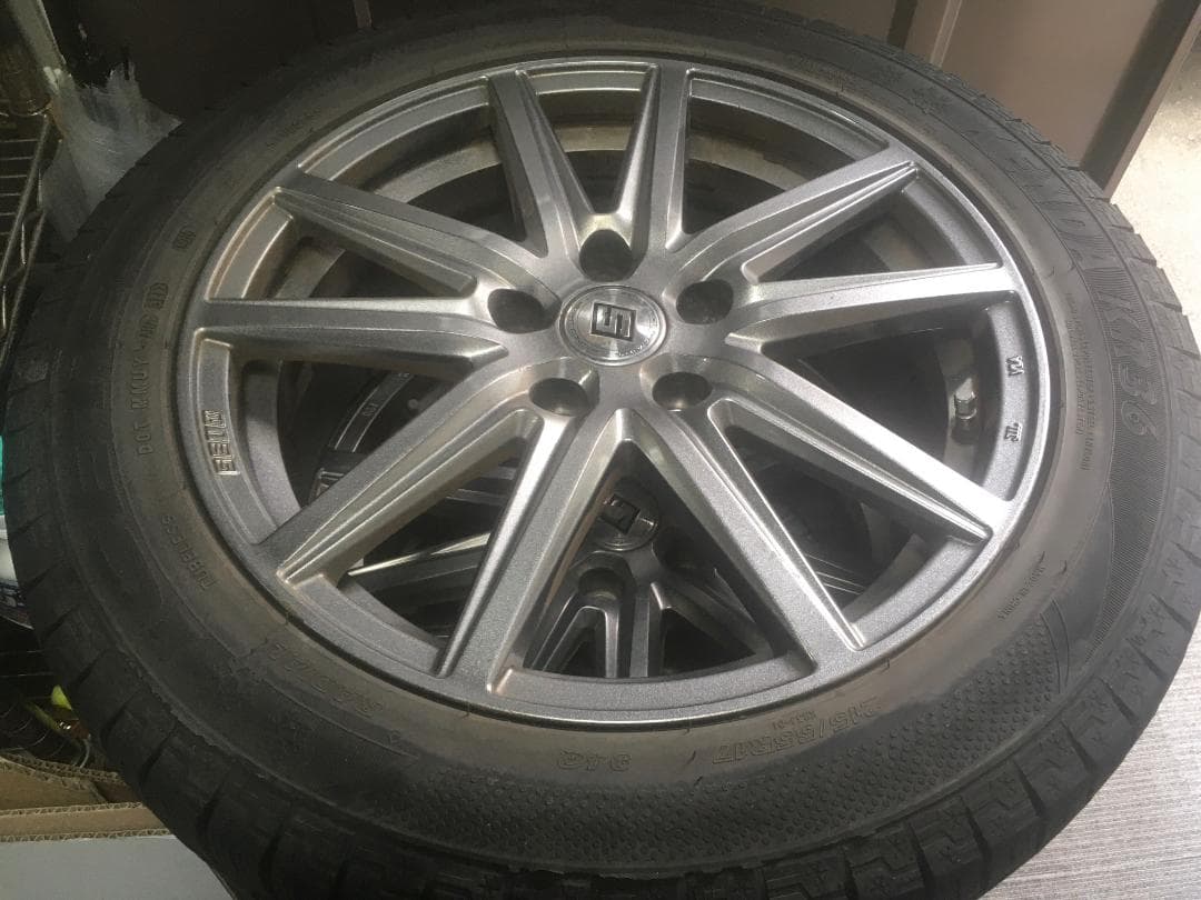 送料無料★デリカD5他 冬セット 17インチ 215/55-17　8部山 美品