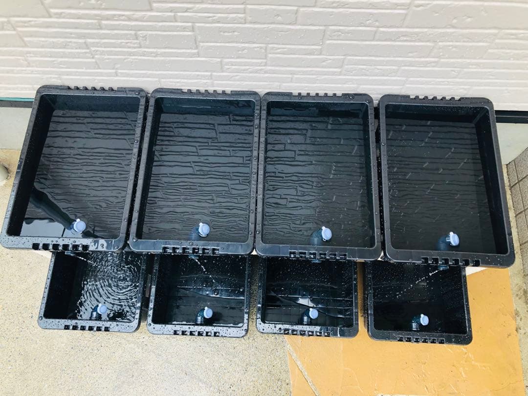 メダカ飼育ラック　ブラック　2段