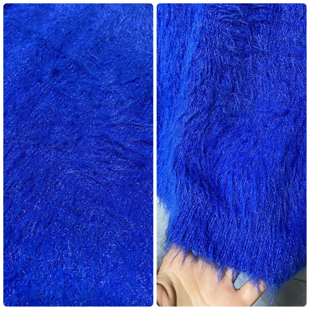 【ELISABETTA FRANCHI】シャギーニット サイズ40 ブルー 青