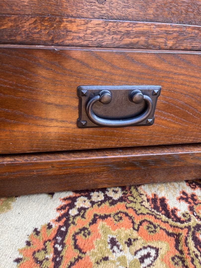 民芸 水屋箪笥 食器棚 和 格子ガラス 引き戸 古民家 昭和レトロ 飾り棚