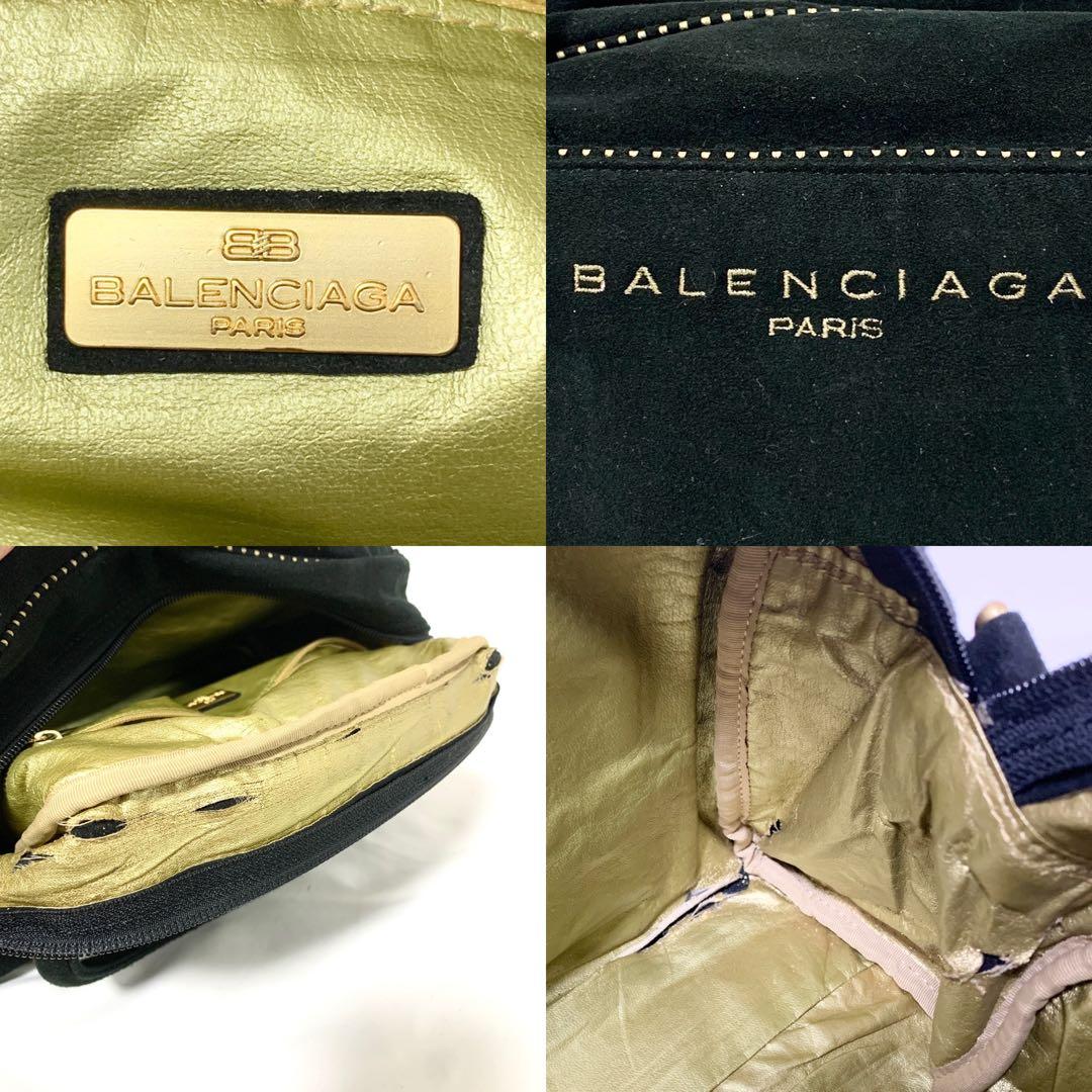 良品✨ バレンシアガ　ヴィンテージ　ボストンバッグ　キャンバス　ブラック　Y2K