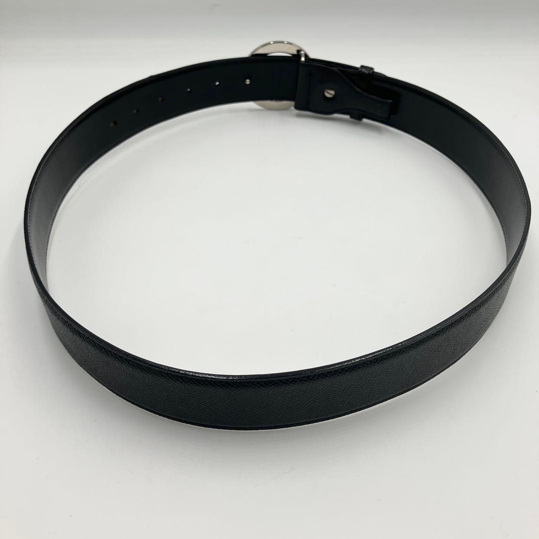 極美品✨ブルガリ ベルト サークルロゴ ビーゼロワン レザー ブラック