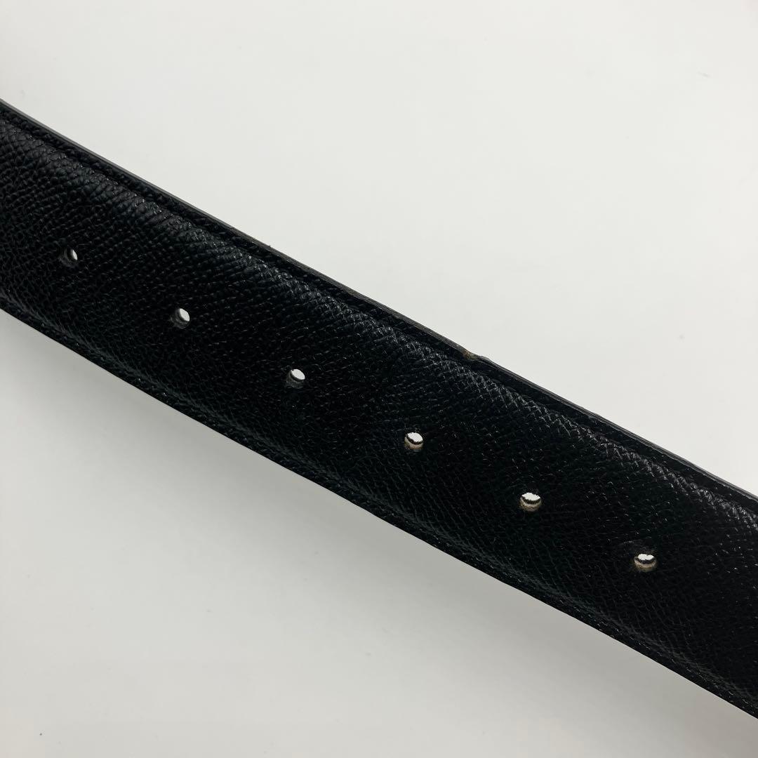 極美品✨ブルガリ ベルト サークルロゴ ビーゼロワン レザー ブラック