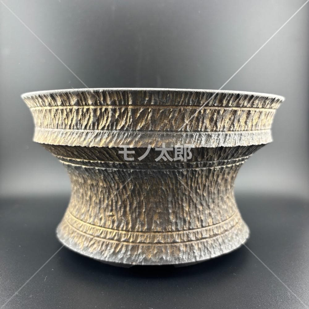 GOUJIN BOTANIZE KUROKIN 黒燻銀彩 鉢 作家鉢 塊根植物