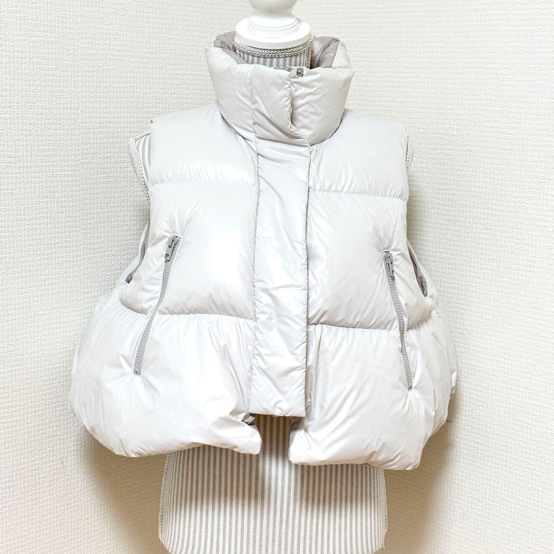 LE PHIEL ルフィル リバーシブルボリュームダウンベスト ベージュ