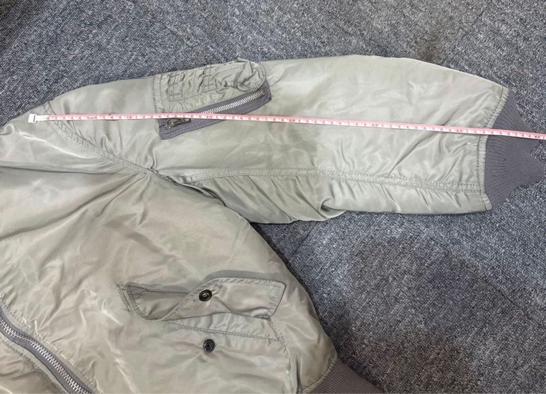 ALPHA INDUSTRIES 80s 三本タグMA-1 シルバー