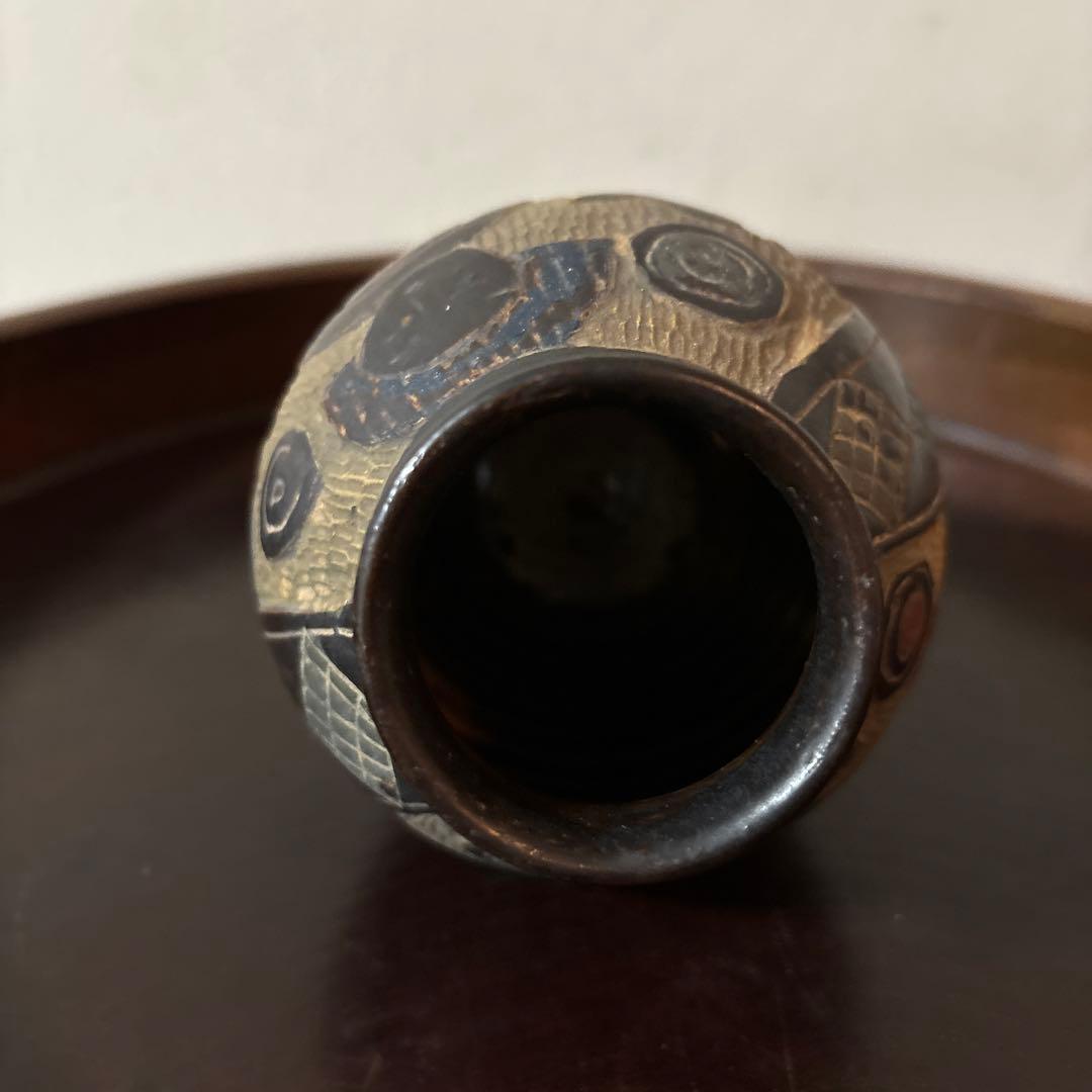 琉球　古典焼　小壺　④ 壺屋焼　やちむん　古民芸　アンティーク　骨董品検:李朝.