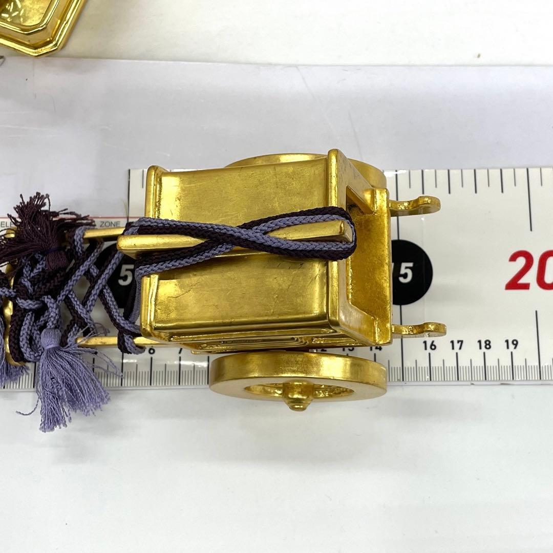 雛人形　桃の節句　本金箔押　ひな祭り飾り 道具セット　金色