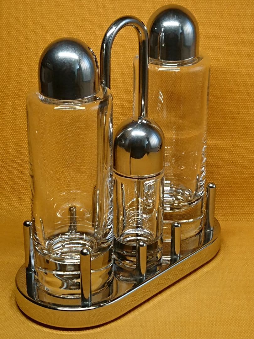 ALEESI　ガラス　ステンレス　イタリア　置物　インテリア　工芸品　A3427