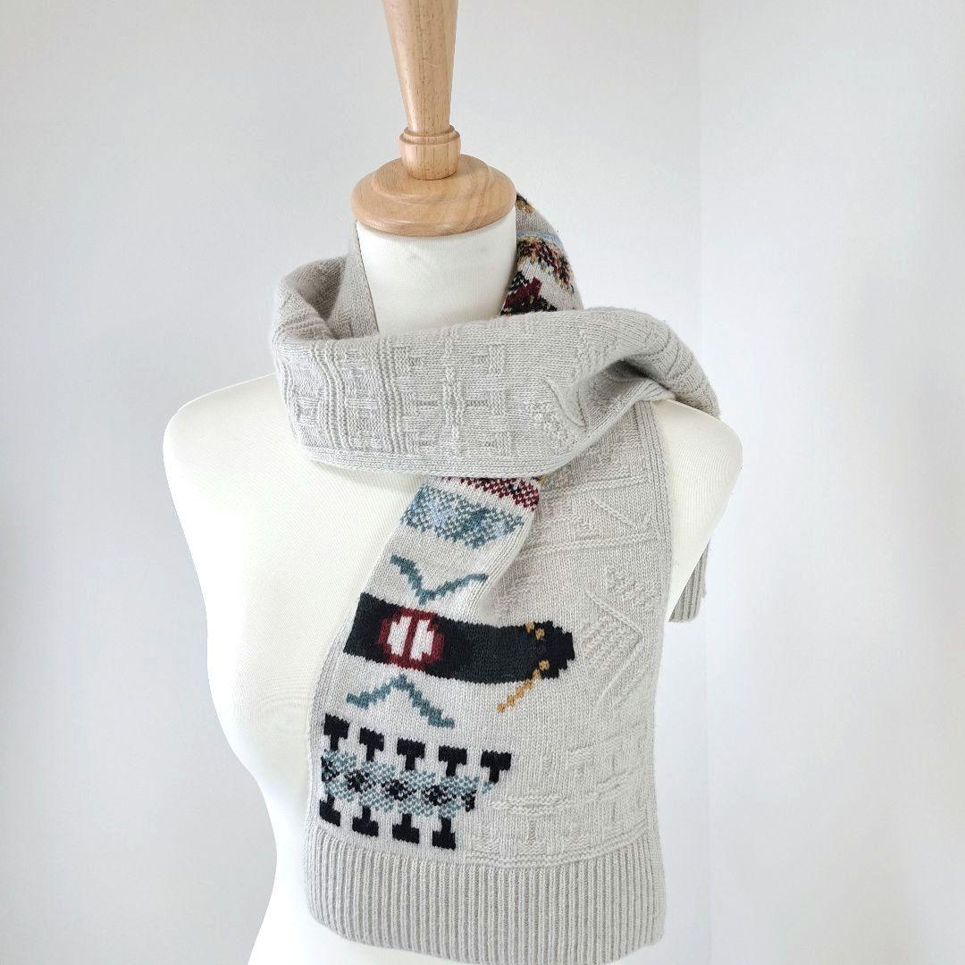 HERMES エルメス 2023秋冬 クルールアンクール カシミヤ混 マフラー