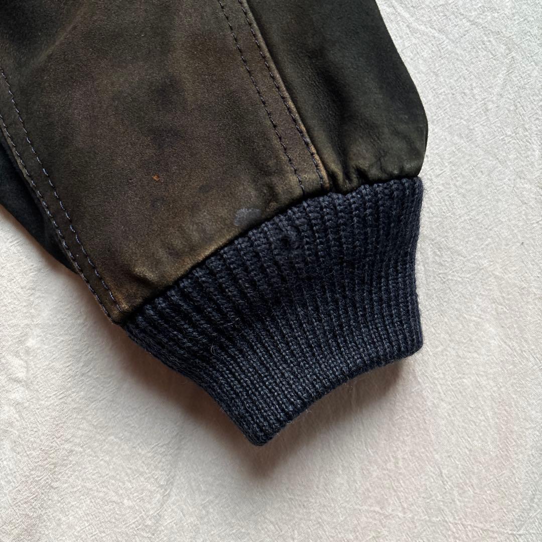 【90s】スウェード スウィングトップ ブルゾン リバーシブル 本革