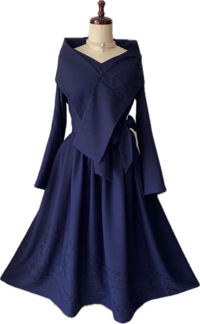 着物リメイク　辻ヶ花　オーダーワンピース確認用　制作作品january様❣️