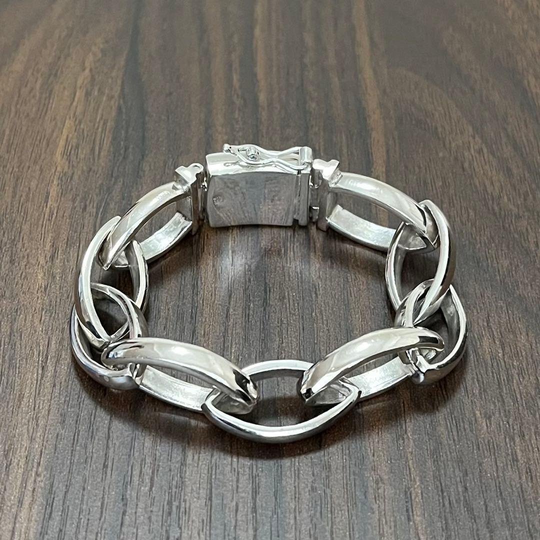 【新品・未使用】リンクチェーンブレスレット　シルバー925