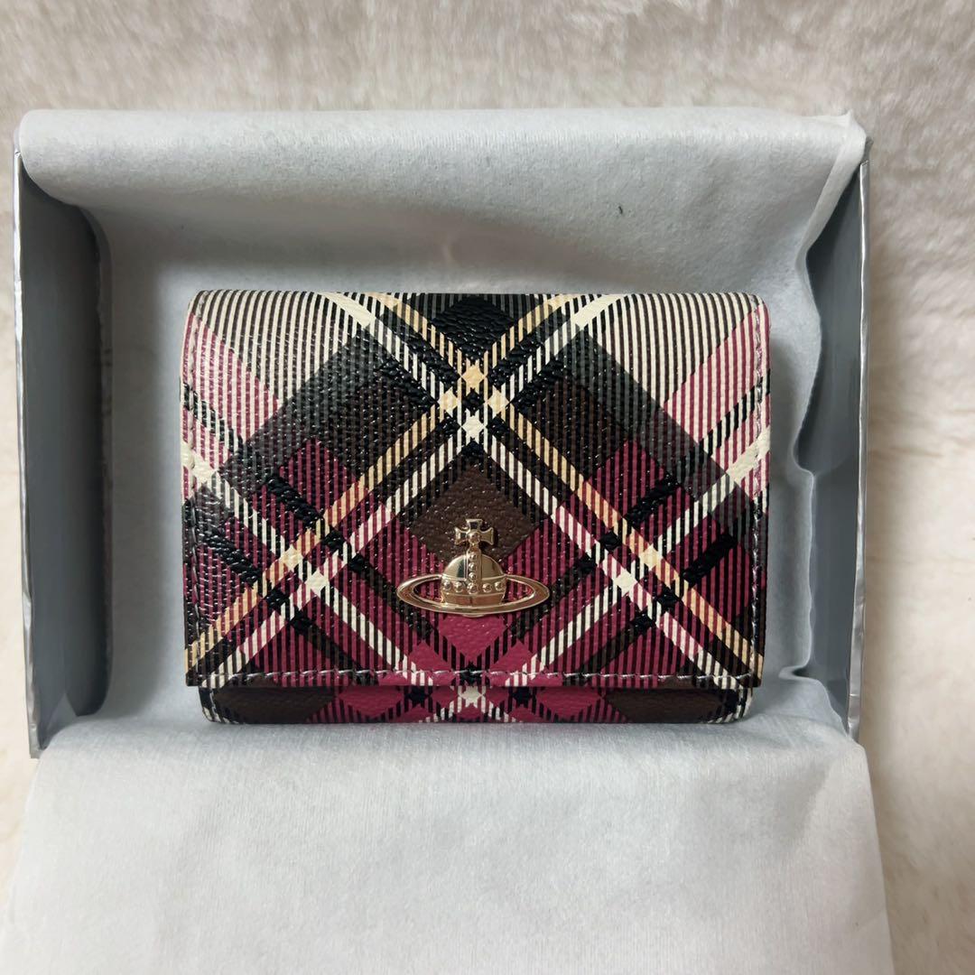 Vivienne Westwood チェック柄 三つ折り財布
