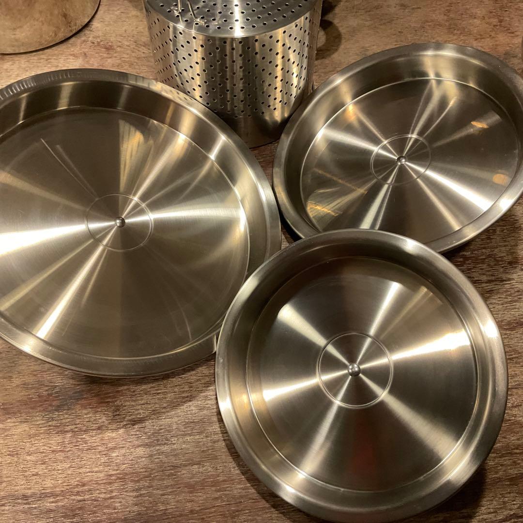 未使用保管品！ 高級ステンレス鍋 ナチュラルウェアー O-Ⅱ 3個セット