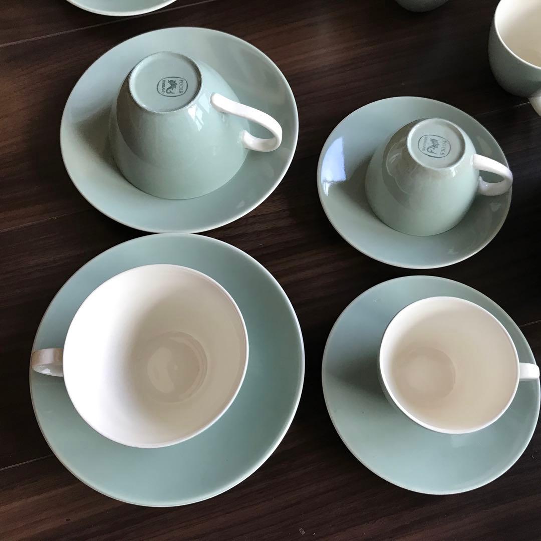 英国 Poole Pottery食器セット10人分　プレート　カップ＆ソーサー