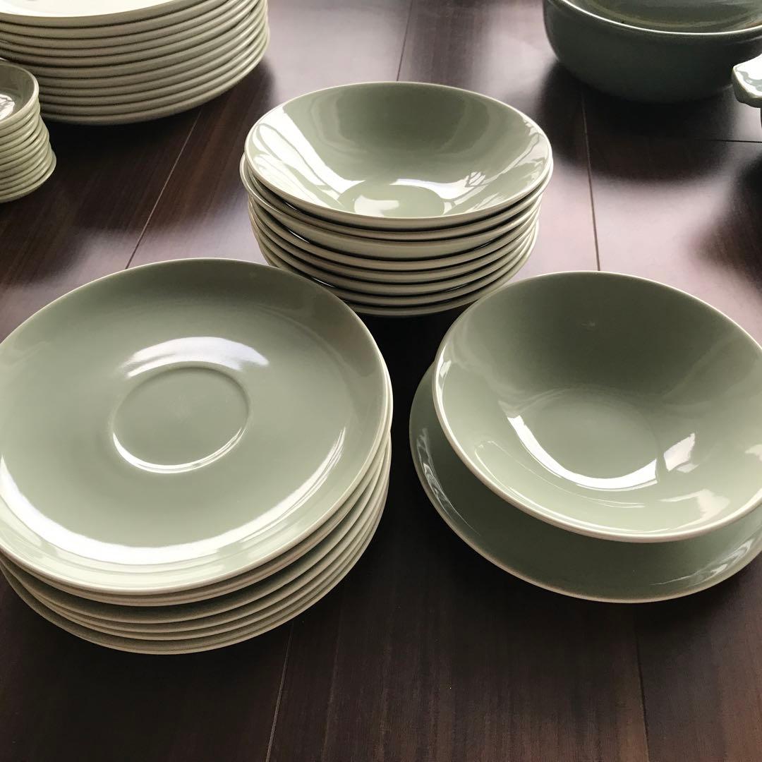 英国 Poole Pottery食器セット10人分　プレート　カップ＆ソーサー