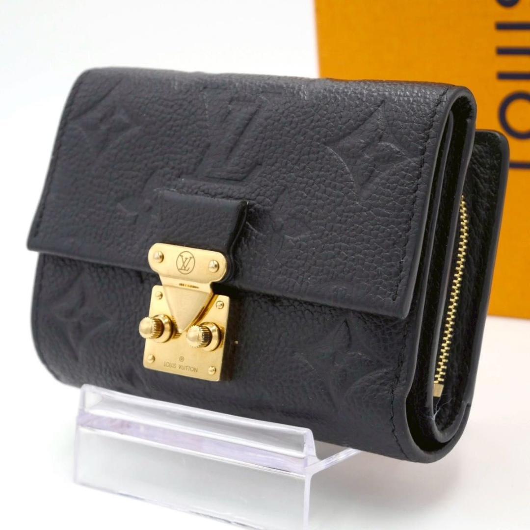 ルイヴィトン メティス コンパクト アンプラント ブラック 三つ折り財布 黒