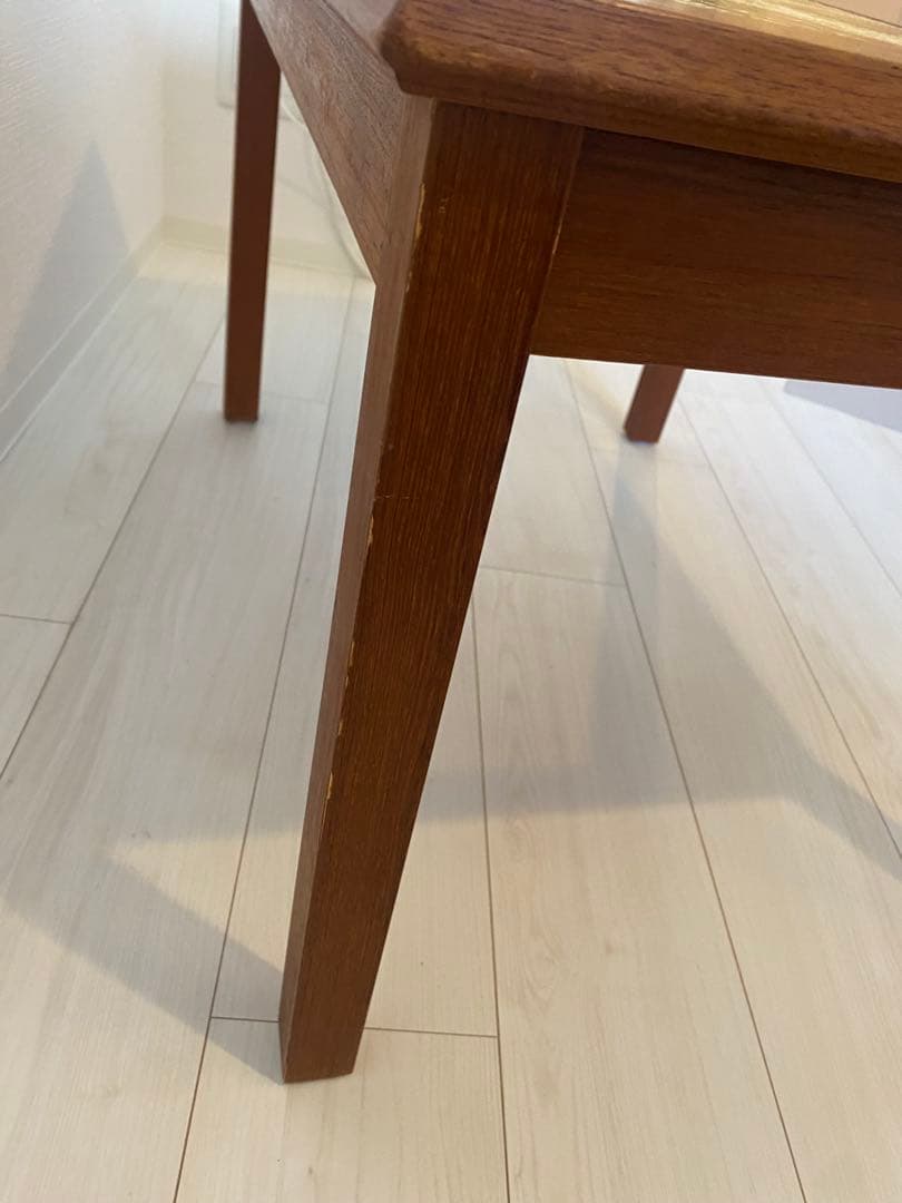 北欧 ビンテージ タイル テーブル 花 チーク