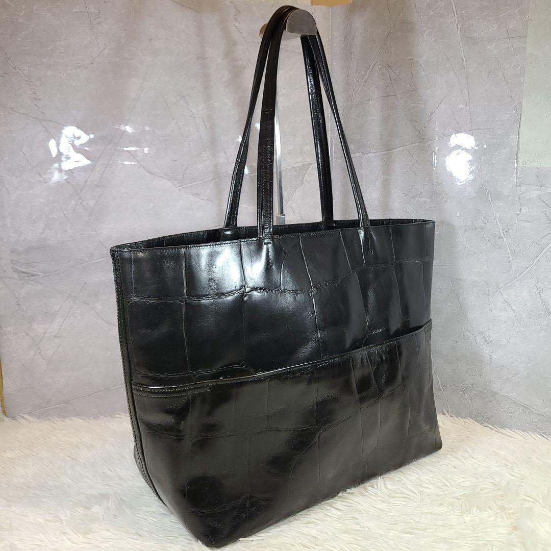 【aniary】クロコ型押し　ショルダー／トートバッグ ビジネスバッグ 肩掛け