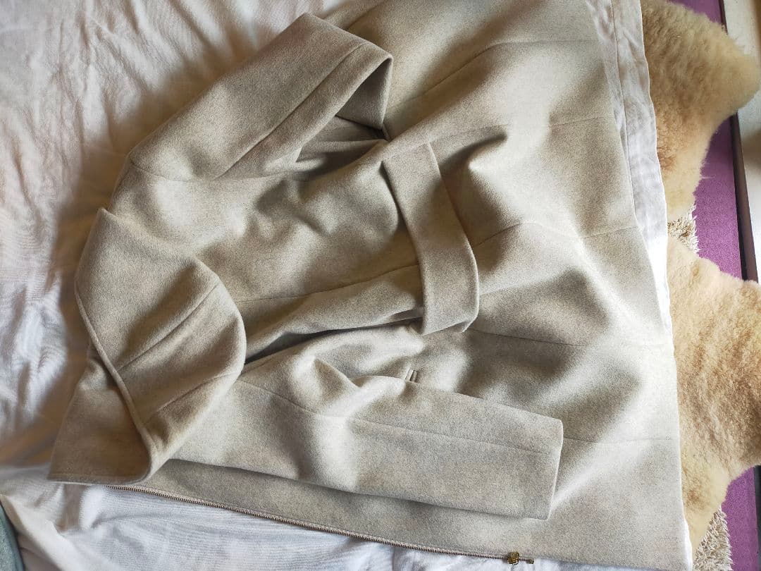 IENA イエナ二重織　フードコート 取り外し可能 生成り34 49500円