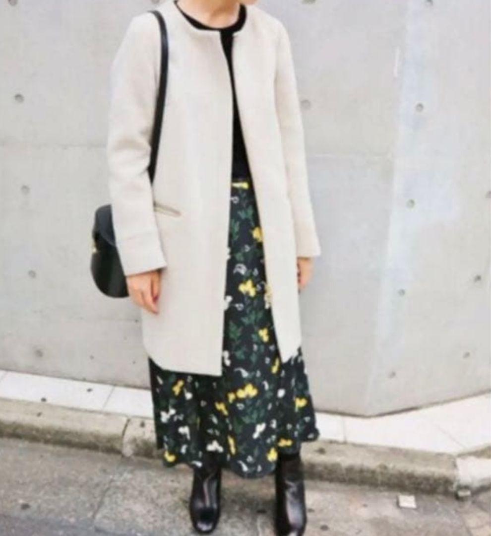 IENA イエナ二重織　フードコート 取り外し可能 生成り34 49500円