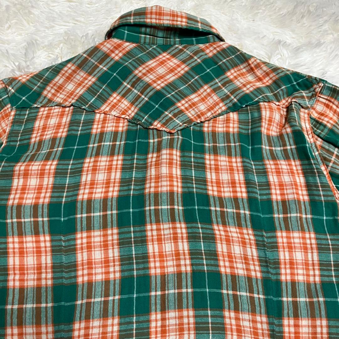 《状態良初期当時物人気早い者勝ち》ティーエムティーtmtチェックウエスタンシャツ