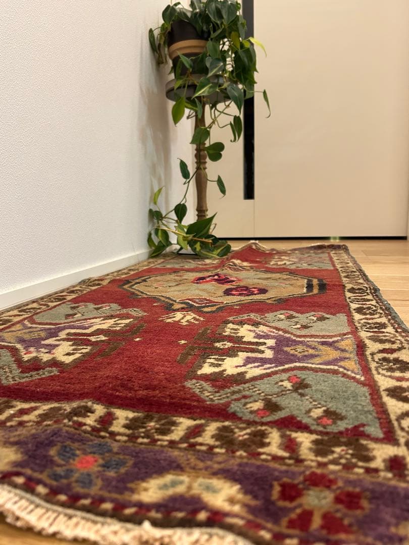 週末セール＊トライバルラグ・トルコヴィンテージラグ・ウール約54×119cm