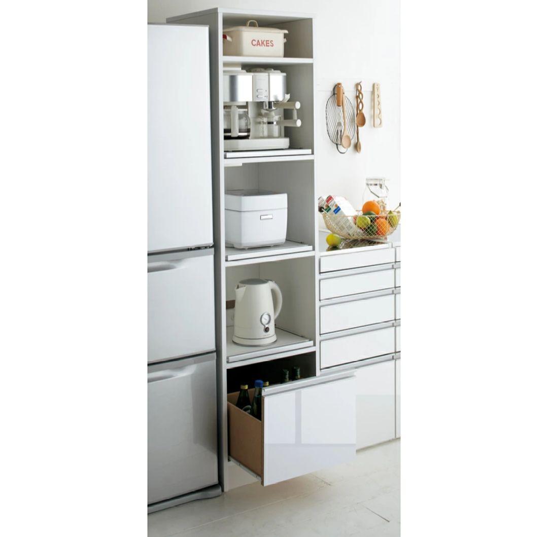 【さくちゃん☆様】【dinos】省スペース家電収納庫 キッチンラック