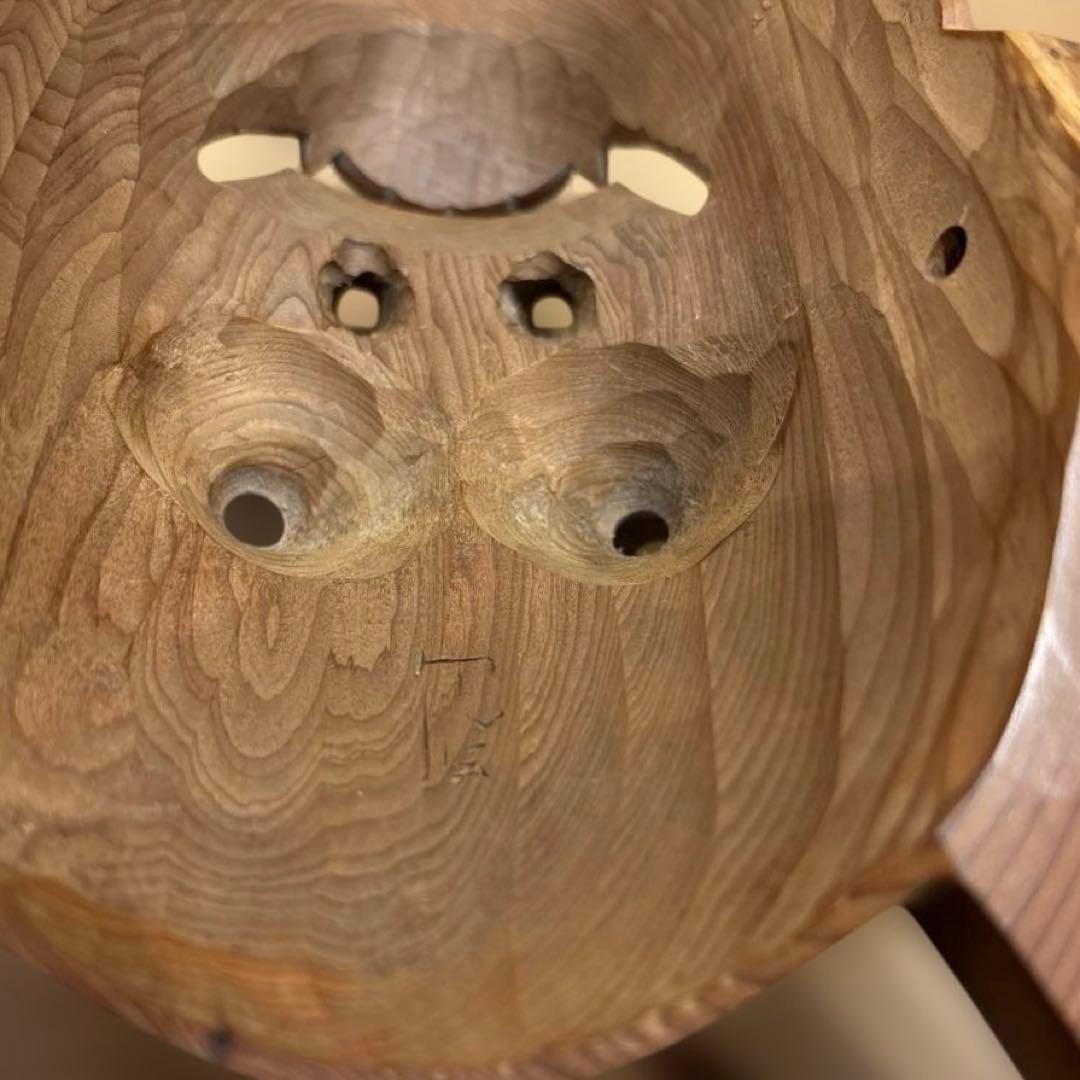 【良品・壁掛け可能です】木製 鬼の面 般若 木彫り 刻山