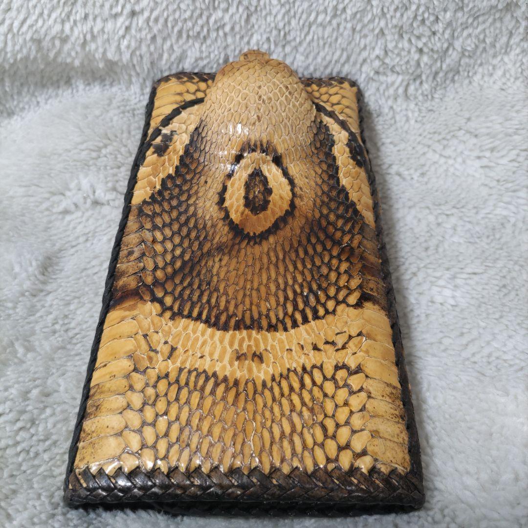 バイカーズウォレット　ライダースウォレット　財布　長財布　蛇革　コブラ　頭