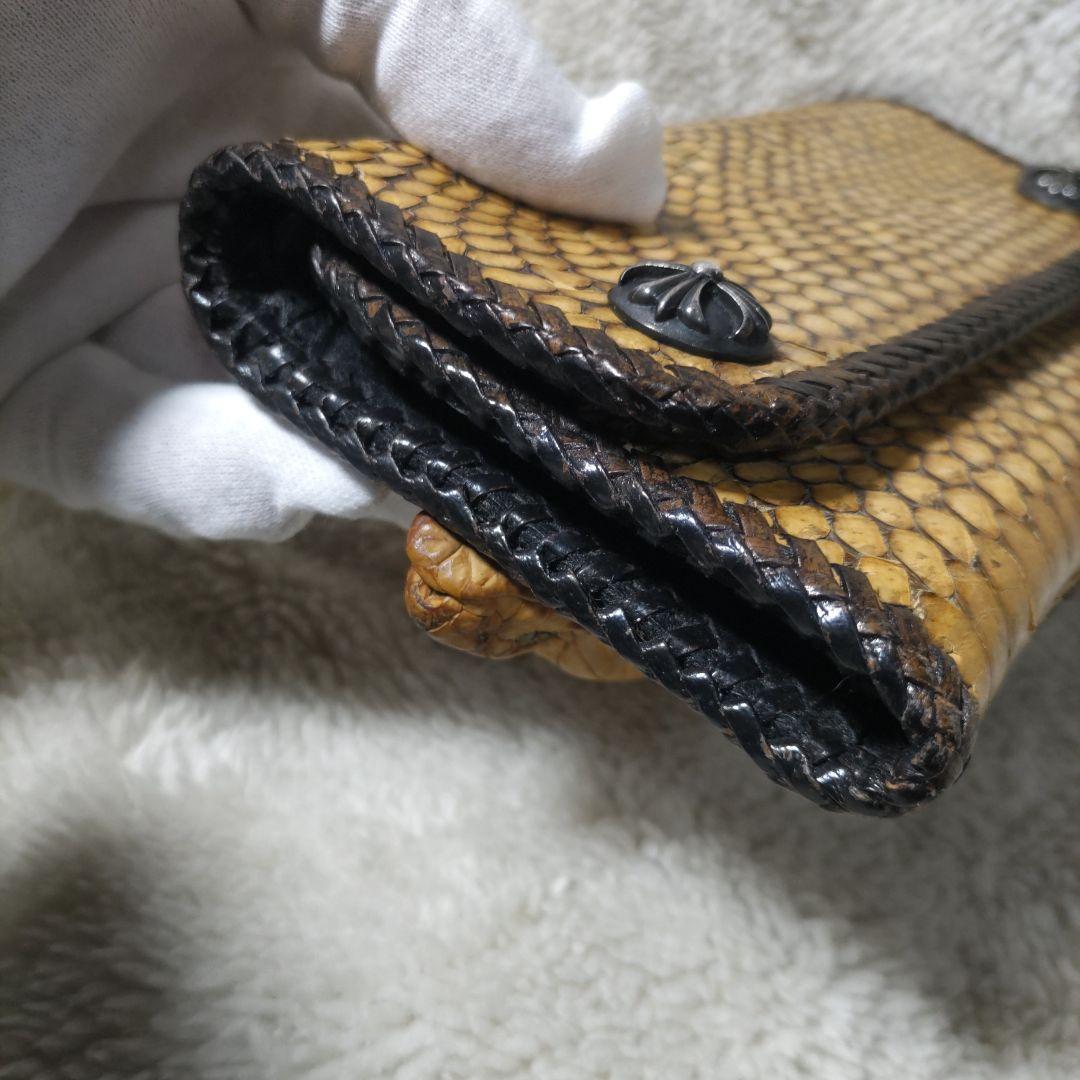 バイカーズウォレット　ライダースウォレット　財布　長財布　蛇革　コブラ　頭