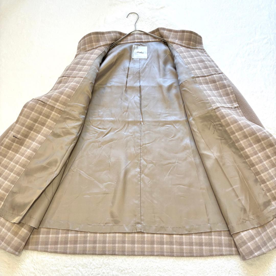 大きいサイズ Leilian カシミヤ100% ミドルコート 13 上質